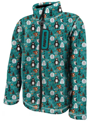 Hanorac fleece pentru copii WAMU MEDVĚDI TURCOAZ