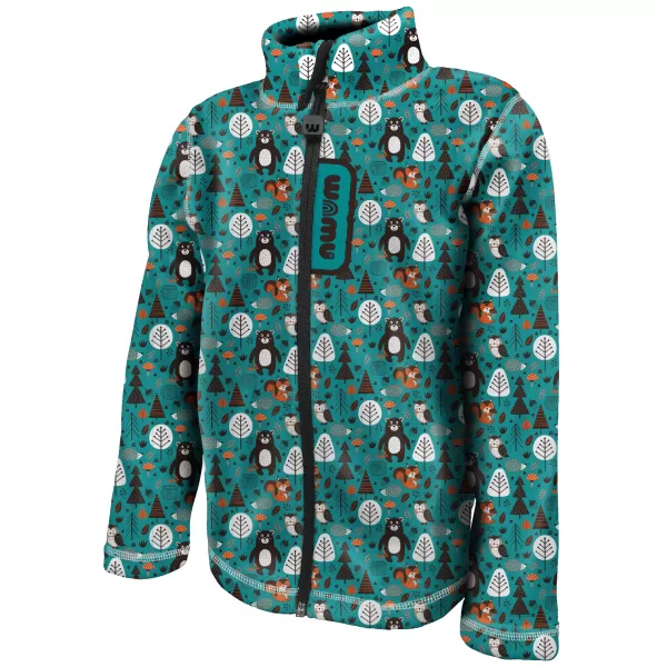  Hanorac fleece pentru copii WAMU MEDVĚDI TURCOAZ 