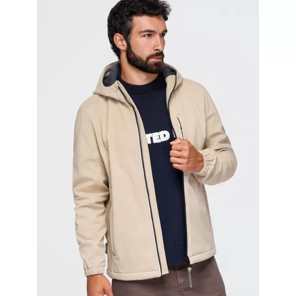  Jachetă softshell pentru bărbați OMBRE OM-JANP-0292 NISIP 