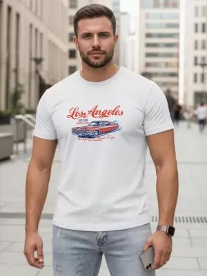 Tricou pentru bărbați DSTREET NX0055R-WH ALB