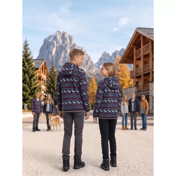  Pulover cald pentru copii ALPINE PRO NORESO VARIANTA OCEANULUI LUMINAT DE LUNA PB 