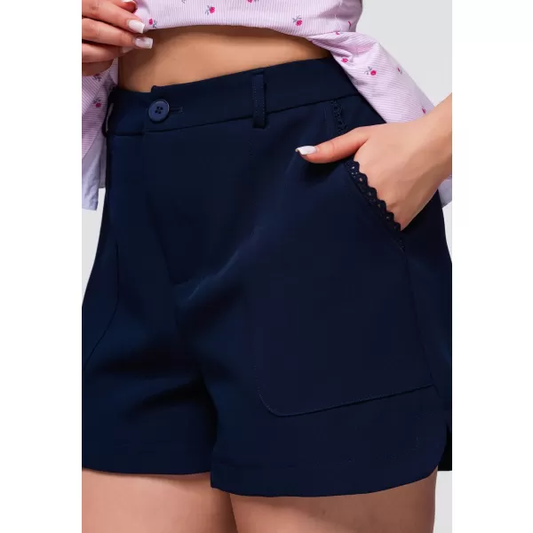  Pantaloni scurți de damă OMBRE OW-ST-E0009 ALBASTRU MARIN 