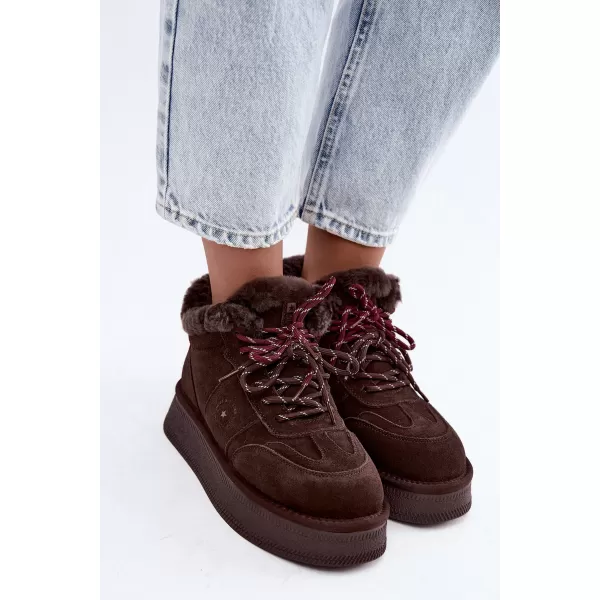  Oameni de zăpadă pentru femei BIG STAR SHOES UU274312 CIOCOLATĂ 