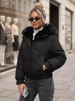 Geaca de dama DSTREET TY6007 NEGRU