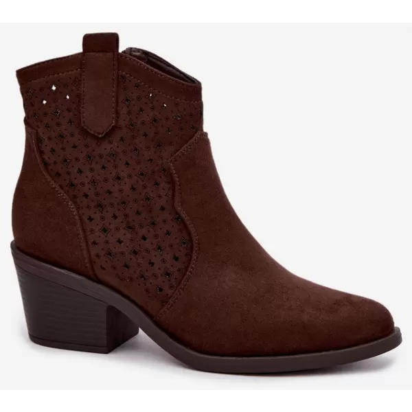  Pantofi de dama S.BARSKI HY62-8149 CIOCOLATĂ 