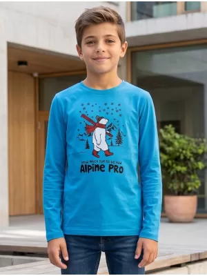 Tricou pentru copii ALPINE PRO ECCO 2 ALBASTRU ATOMIC NEON PA VARIANTA