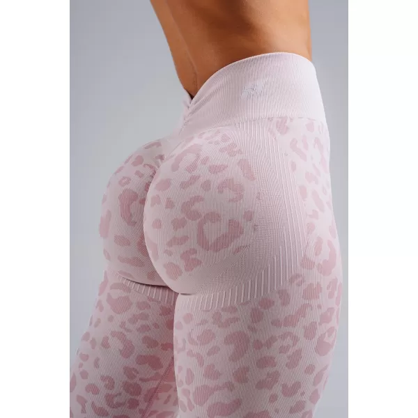  Jambiere compresive push-up cu imprimeu leopard NEBBIA PRIMAL 849 LEOPARD ROZ 
