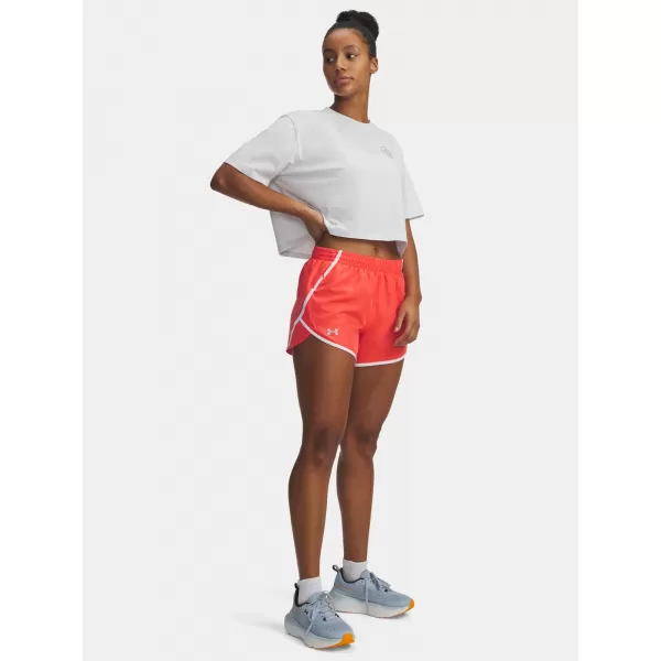  Pantaloni scurți de damă UNDER ARMOUR UA FLY BY 3'' SHORTS 1382438-690 ROŞU 