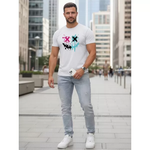  Tricou pentru bărbați DSTREET NX5100R-WH ALB 
