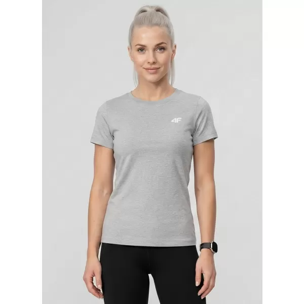  Tricou pentru femei 4F WMM00TTSHF3306 MELANGE GRI DESCHIS RECE 