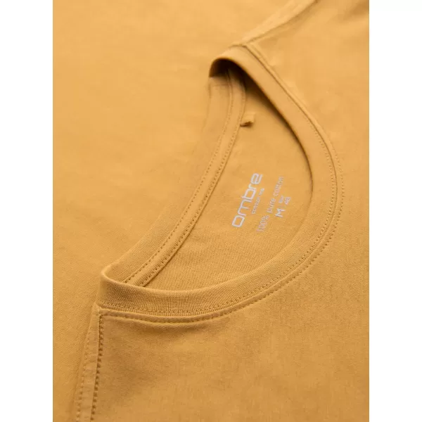 Tricou pentru bărbați OMBRE OM-LSBL-0142 MUŞTAR 