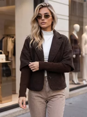 Palton de damă DSTREET NY0843 MARO