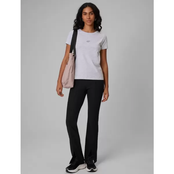  Tricou pentru femei 4F WMM00TTSHF2255 MELANGE GRI DESCHIS RECE 