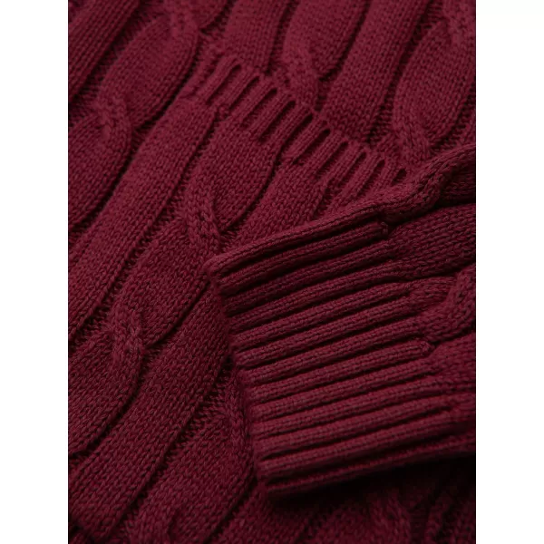  Cardigan pentru bărbați OMBRE OM-SWCD-0196 BURGUNDIA 