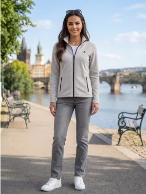 Hanorac de damă din fleece ALTISPORT ALW002852 EVIDENȚIERI ARGINTII