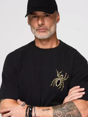 Tricou pentru bărbați OMBRE OM-TSCT-0277 NEGRU