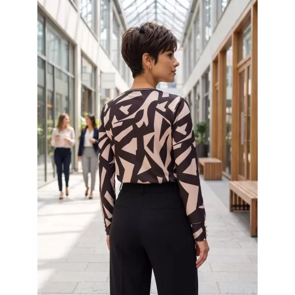  Tricou de damă ALTISPORT ILENA NEGRU/BEJ 
