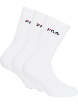 Șosete FILA F9575 SOCKS 3-PACK ALBĂ