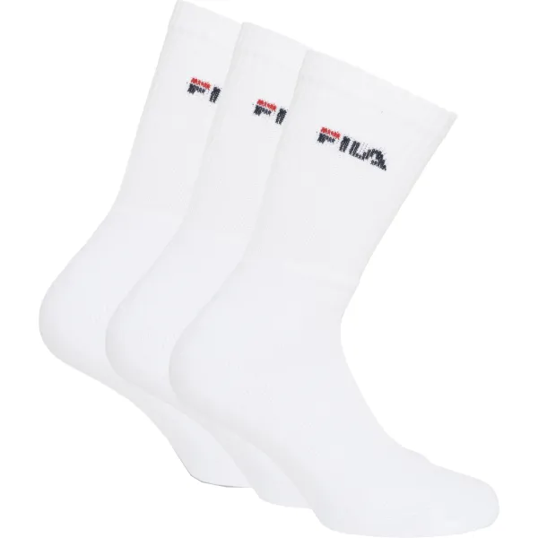  Șosete FILA F9575 SOCKS 3-PACK ALBĂ 
