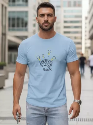 Tricou pentru bărbați DSTREET NX0149R-SK ALBASTRU DESCHIS