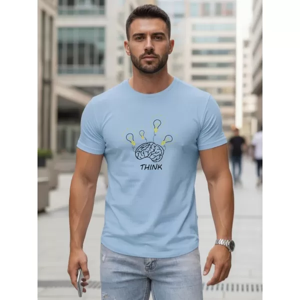  Tricou pentru bărbați DSTREET NX0149R-SK ALBASTRU DESCHIS 