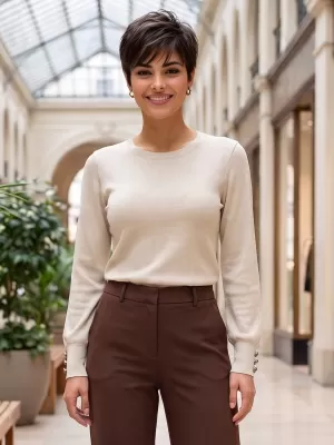 Tricou de damă ALTISPORT ILENA BEJ DESCHIS