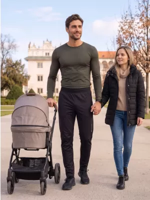Pantaloni softshell pentru bărbați ALPINE PRO ABAR 2 NEGRU