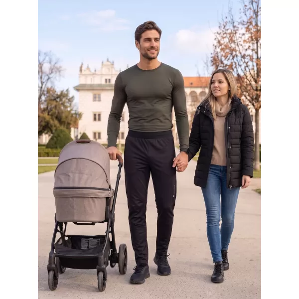 Pantaloni softshell pentru bărbați ALPINE PRO ABAR 2 NEGRU 