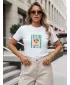 Tricou pentru femei DSTREET NX8039RY-WH ALB