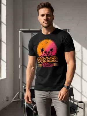 Tricou pentru bărbați DSTREET NX047R NEGRU