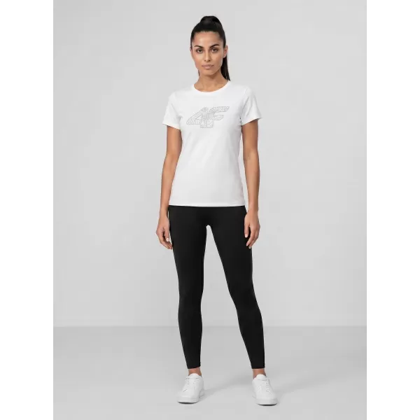  Tricou pentru femei 4F WMM00TTSHF3309 ALB 