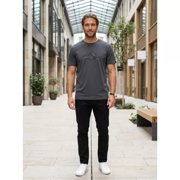  Tricou funcțional pentru bărbați ALPINE PRO GREM 3 VARIANTA DE COMPUTER GRI ÎNCHIS ADEVĂRAT 