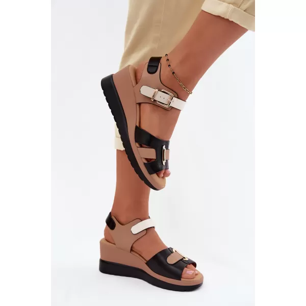  Sandale de dama ARTIKER 58C0316 NEGRU/BEJ 