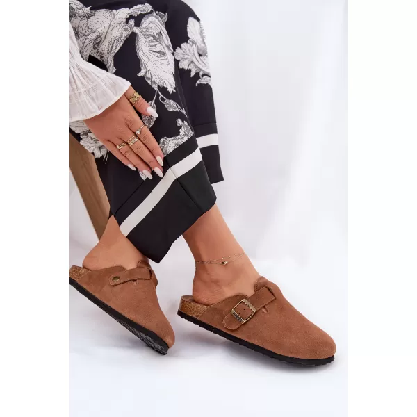  Papuci de damă BIG STAR SHOES RR274A387 MARO/BEJ 