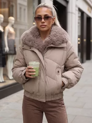 Geaca de dama DSTREET TY6009 CARAMEL
