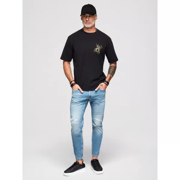  Tricou pentru bărbați OMBRE OM-TSCT-0277 NEGRU 