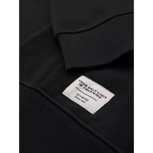  Hanorac pentru bărbați OMBRE OM-SSBN-0270 NEGRU 