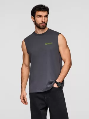 Tricou pentru bărbați OMBRE OM-TSTT-0243 GRAFIT
