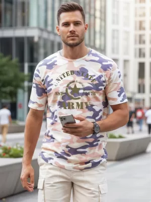 Tricou pentru bărbați DSTREET NX2002R-BT-M BEJ