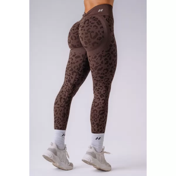  Jambiere de damă NEBBIA PRIMAL 849 LEOPARD MARO ÎNCHIS 