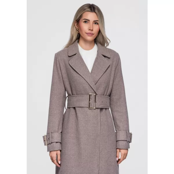  Palton de damă OMBRE OW-CT-E0006 DE CULOAREA CAFELEI 