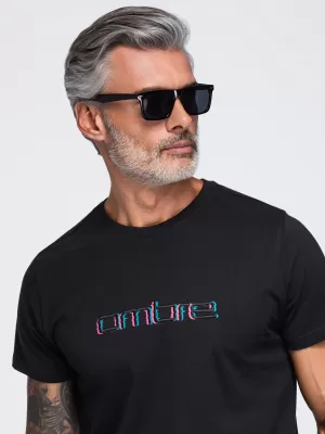 Tricou pentru bărbați OMBRE OM-TSPT-0300 NEGRU