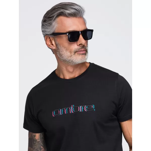  Tricou pentru bărbați OMBRE OM-TSPT-0300 NEGRU 