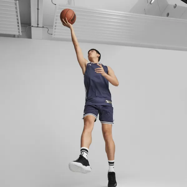  Pantaloni scurți pentru bărbați PUMA HOOPS TEAM GAME SHORT 676629-03 PUMA NAVY 