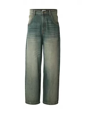 Pantaloni pentru bărbați URBAN CLASSICS TB8055 ALBASTRU MIJLOCIU MURDAR SPĂLAT