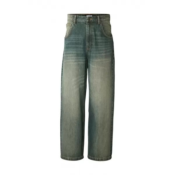  Pantaloni pentru bărbați URBAN CLASSICS TB8055 ALBASTRU MIJLOCIU MURDAR SPĂLAT 