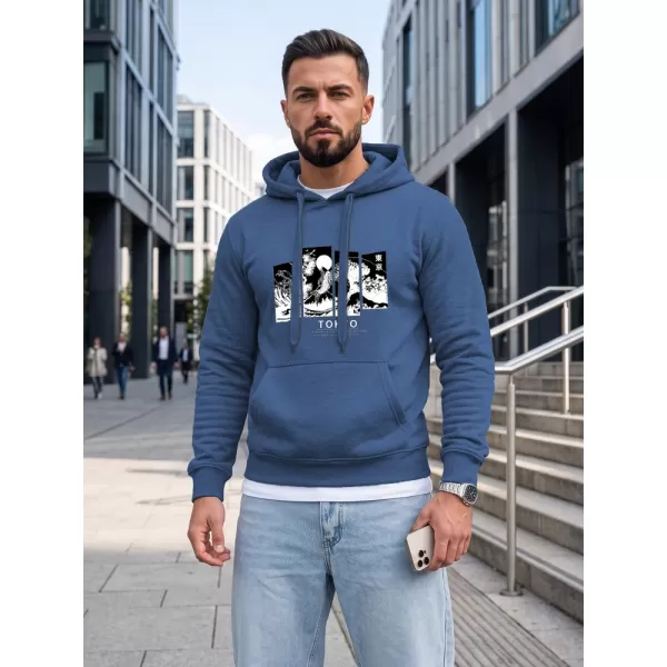  Hanorac pentru bărbați DSTREET NX5146BX-17-09 ALBASTRU 