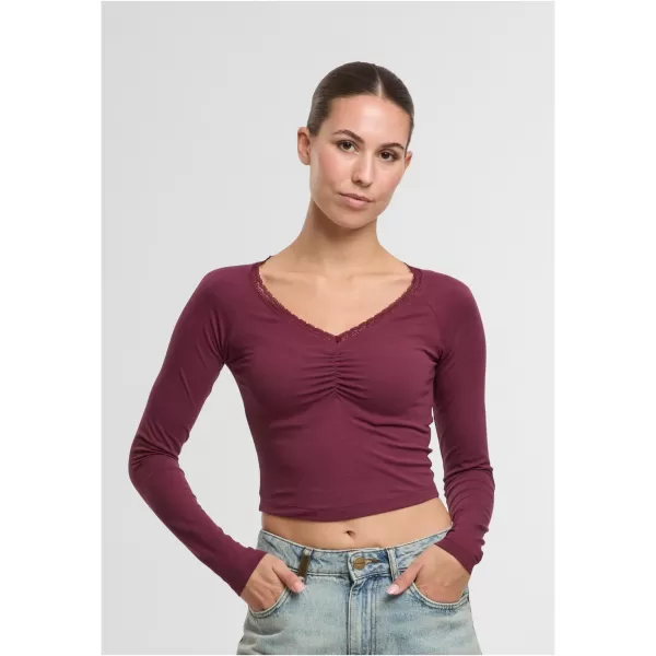  Tricou de dama URBAN CLASSICS TB7729-01151 CIREAȘĂ 