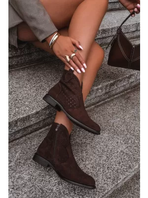 Botine de dama S.BARSKI HY62-8151 CIOCOLATĂ