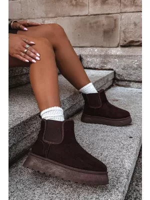 Pantofi de dama BIG STAR SHOES UU274174 UMBRE MARO/BEJ